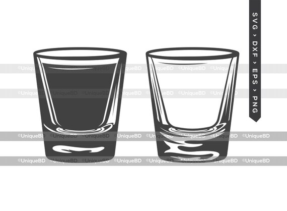 Shot Glass SVG Cut File Alcohol Glass Svg Whiskey Glass  Etsy