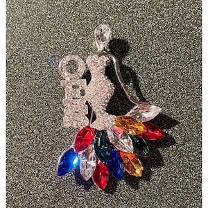Spilla da donna con spilla in argento con cristalli dell'Ordine della Stella d'Oriente NUOVO Glamourous Fashions