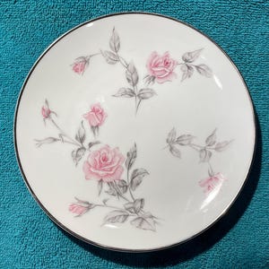 Noritake Roseglen 6 1/2&quot; Bread and Butter Plate  Vintage 1950&#39;s  Pristine Condition