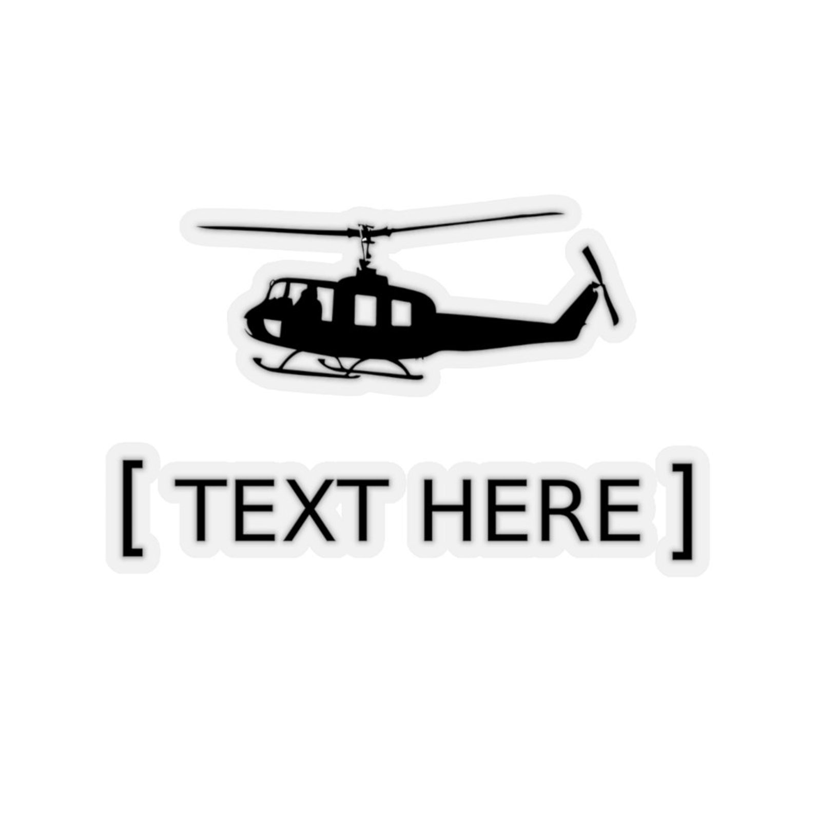Adesivi / Sticker / Decals Per Modellismo | UH-1 Huey | Colore Bianco | Dimensioni 69x149mm | Resistente UV