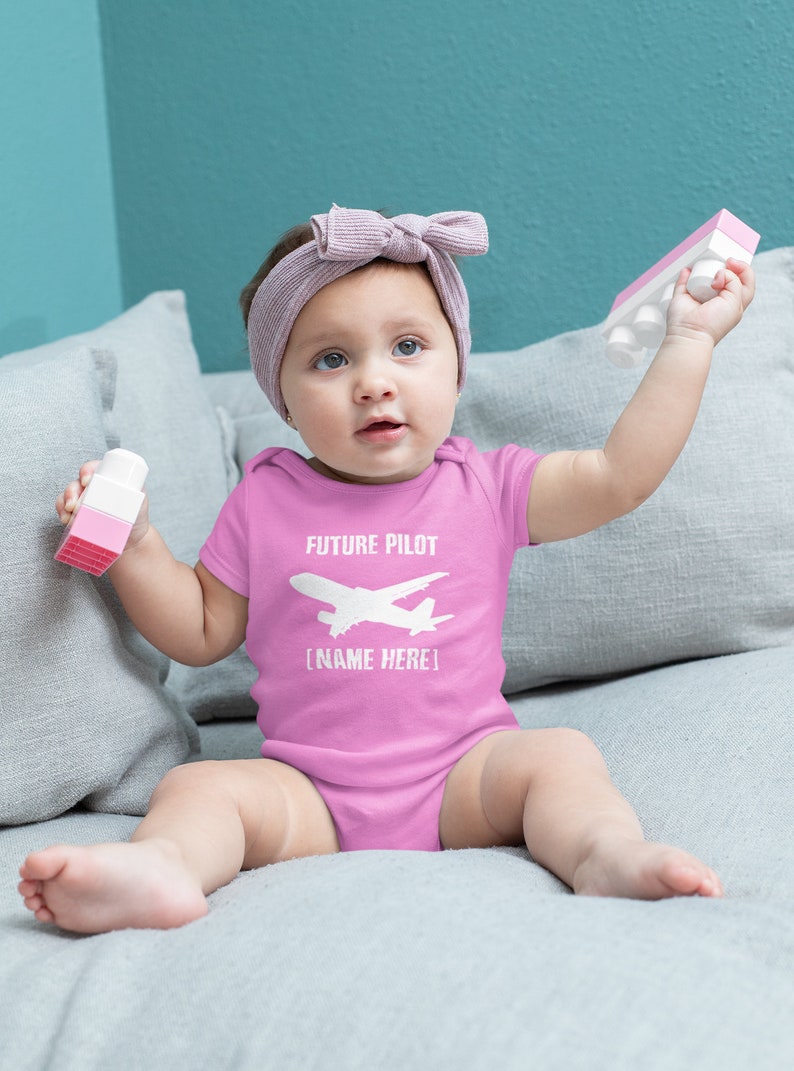 Future Pilot Airplane Onesie Airplane Baby Shower Gift Etsy