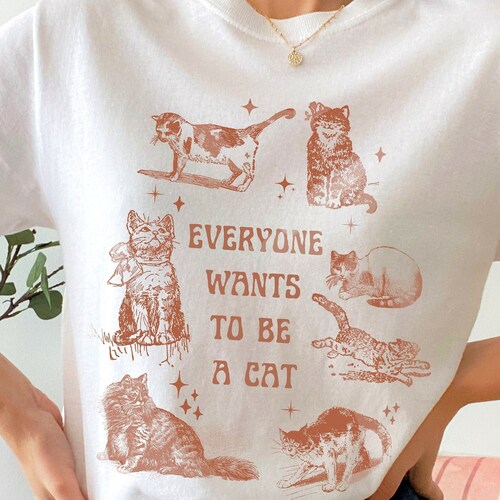 Cat Shirt Quirky Vintage Style Cat 