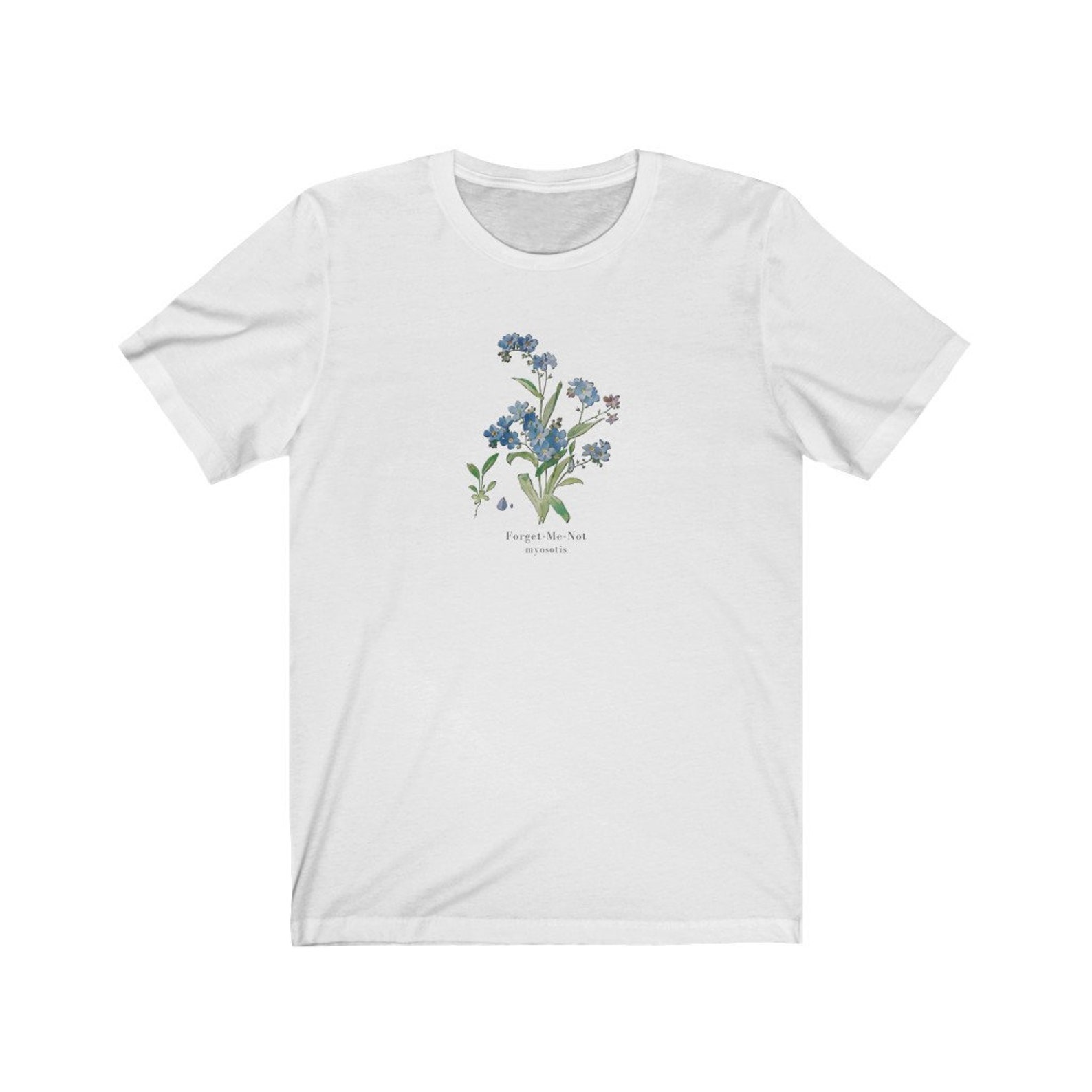 Me Not Floral Tshirt Gift for Her Botanical Tee Etsy