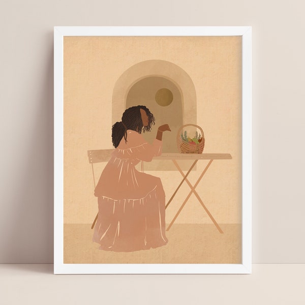 Parisian No.1 | Art print | diversity art | Home Decor | Wall Art | Illustration | boho artwork | Women | Female empowerment