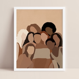 a Sisterhood | Art print | Diversity | Home Decor | Wall Art | Illustration | Female Empowerment