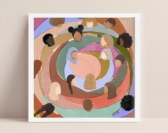 Diversity Art Print: Celestial Woman's Portrait