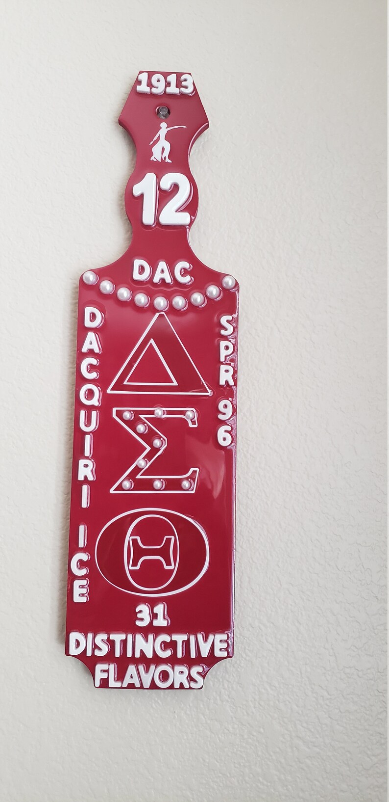 Delta Sigma Theta Custom Paddle Woodwork W Resin Coating Etsy