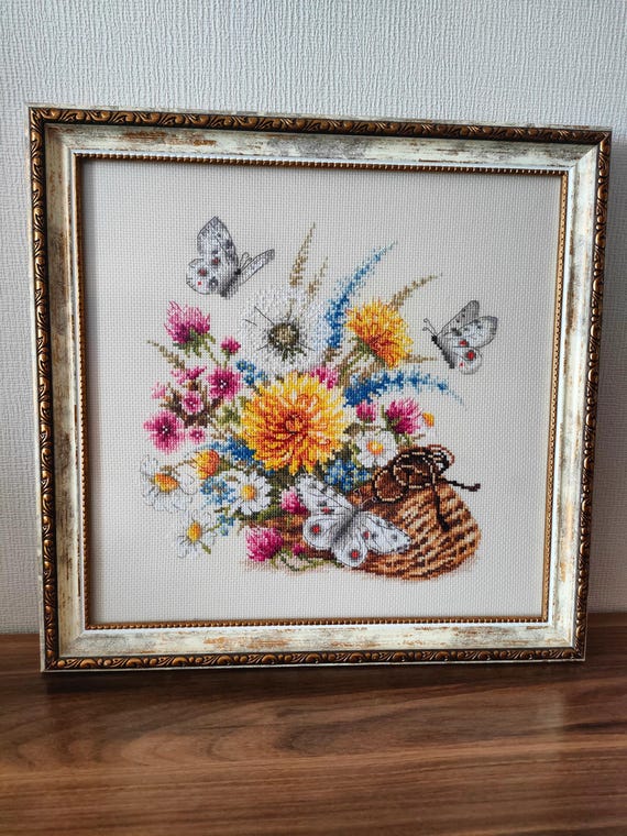 刺繍アート クロスステッチ 額付き デンマーク 完成品 【公式通販】