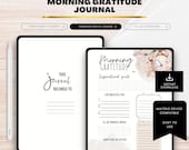 Morning Gratitude Journal Printable, Daily Reflection, Positive Mindset (Digital Download)