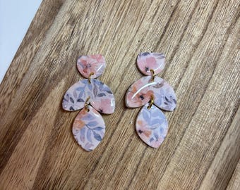 Becca // Pendientes florales de arcilla // Arcilla polimérica