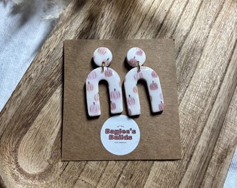 Harlow // Calabazas rosas // Pendientes de arcilla polimérica