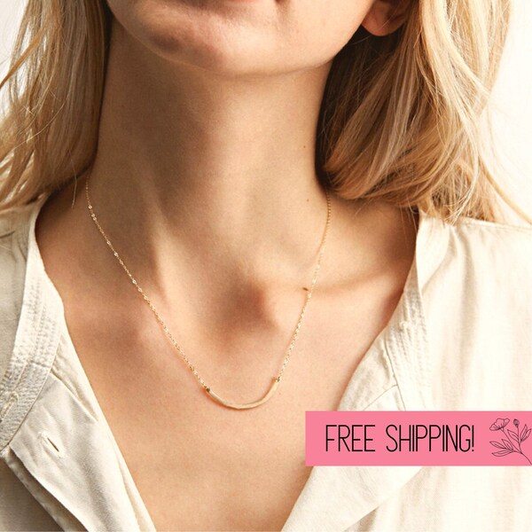 Half Circle Necklace Etsy