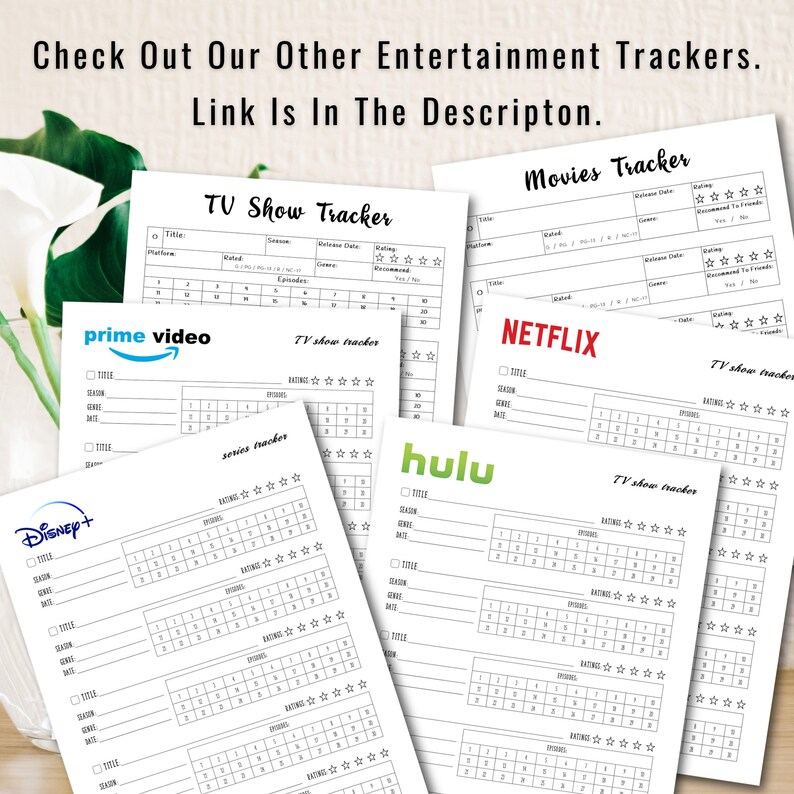 Printable Tracker for Hulu Shows Series Movies Series Wish - Etsy
