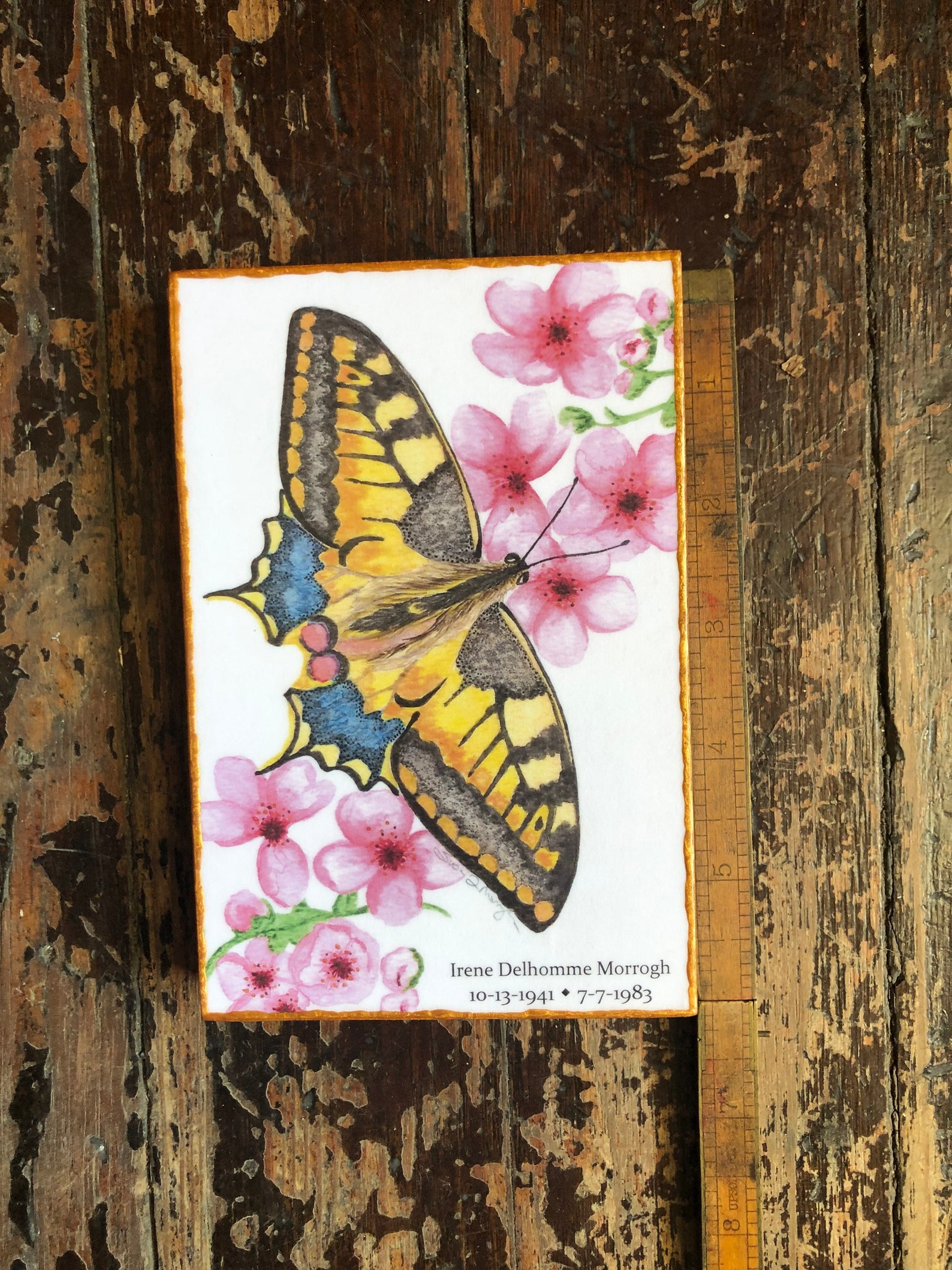 Butterfly Remembrance Plaque Memorial Gift Personalized Etsy Singapore