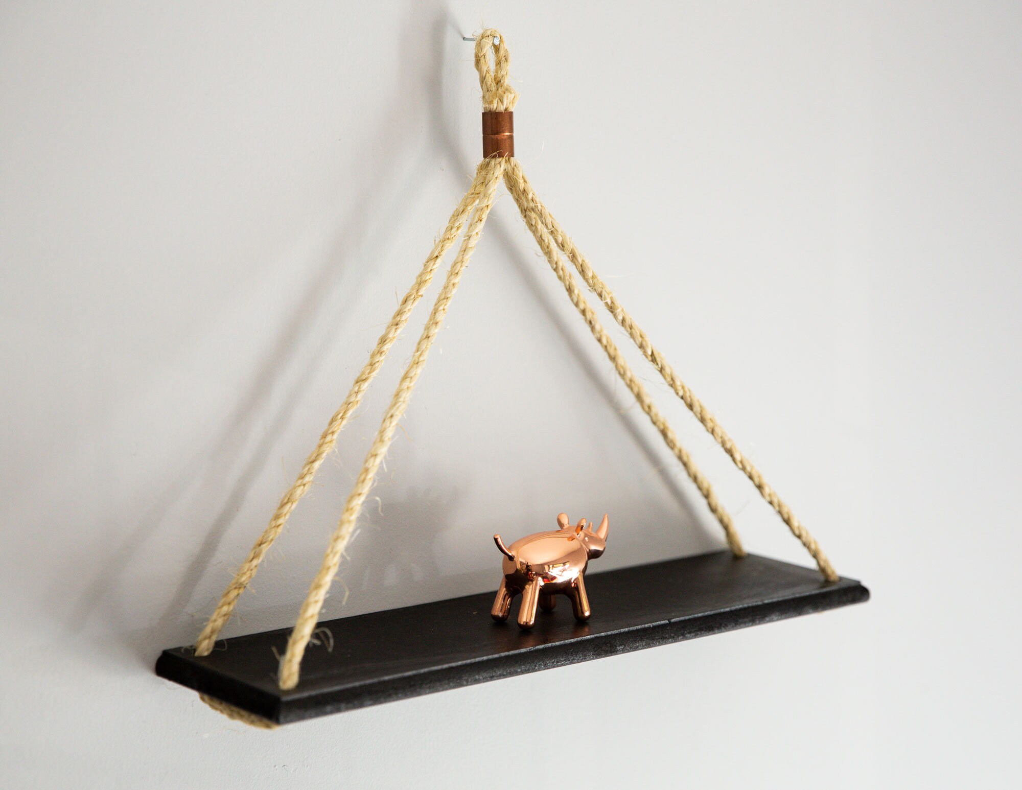 Black Wooden Hanging Shelf Reclaimed Rustic Handmade. Etsy