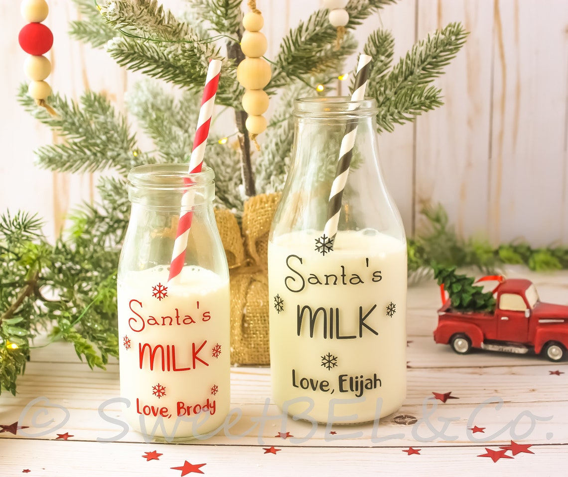 Personalized Christmas Eve Milk Bottle Milk for Santa Bottle Etsy