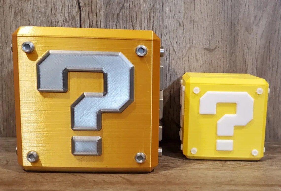 Super Mario Question Box Piggy Bank Boy Gift Gift for Girl Etsy