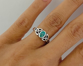 Collar De Turquesa Con Nudo Celta Para Mujer, De Plata De Le | Envío Gratis