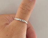 Sterling silver dainty moon phase ring, phases of the moon ring, dainty ring, moon ring, moon band, moon phase band ring, phases of the moon