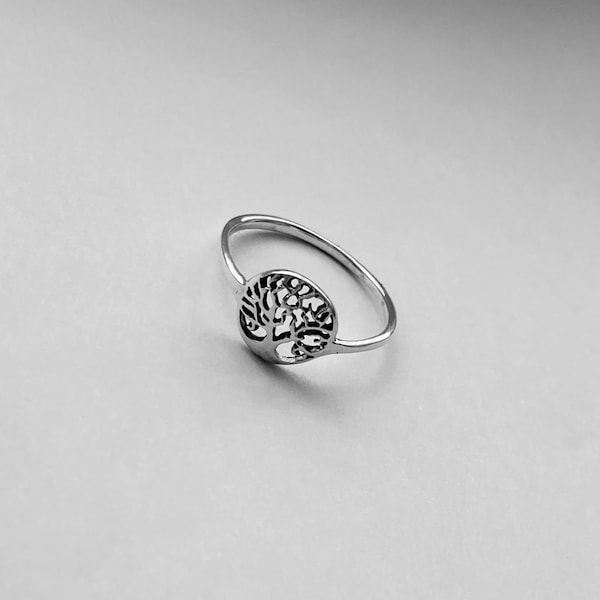 Sterling silver small tree of life ring, tree of life ring, tree ring, life ring silver tree ring, silver tree of life ring