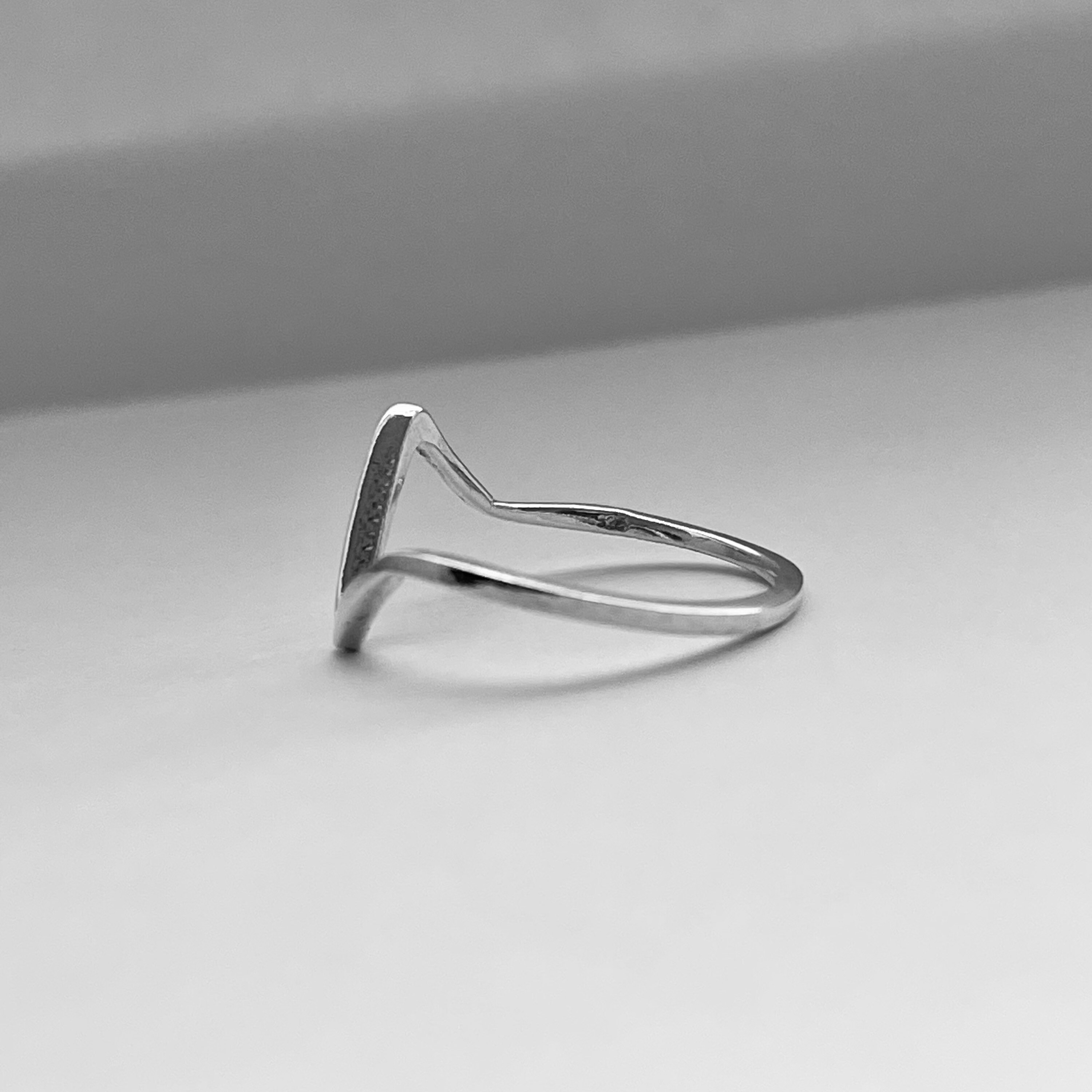 Sterling Silver Thin Zig Zag Ring, Dainty Ring, Silver Ring