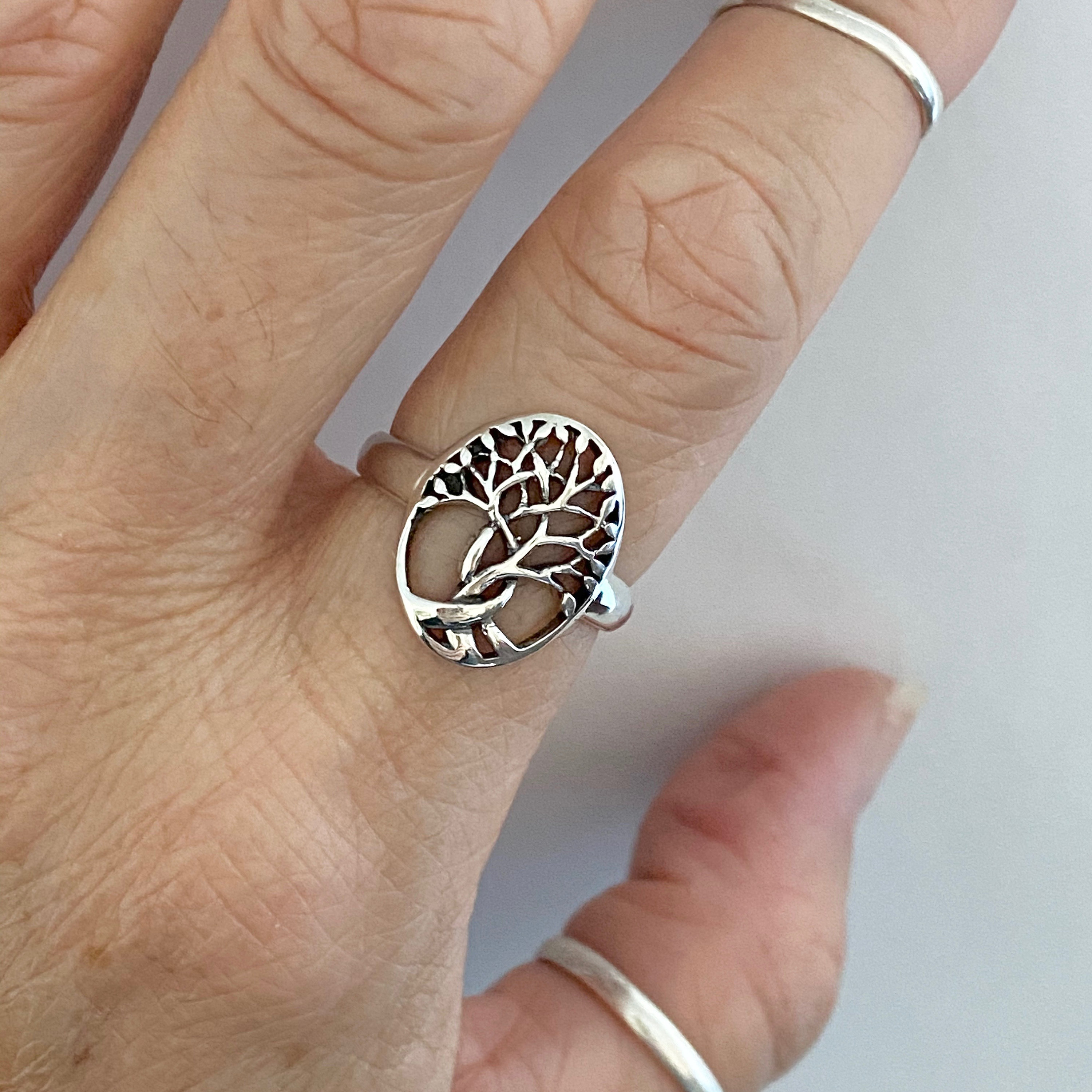 Sterling silver tree of life ring tree ring life ring Etsy