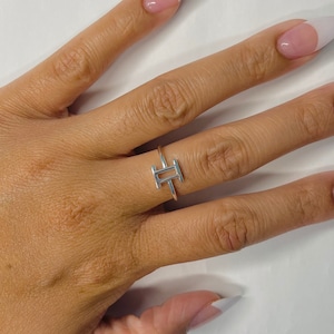 Sterling Silber Zwilling Ring, Sternzeichen Ring, Astrologie Ring, Horoskop Ring, Silber Zwilling Ring, Sternzeichen Ring