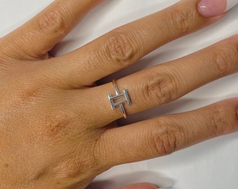 Sterling silver Gemini ring, zodiac ring, astrology ring, horoscope ring, silver Gemini ring, silver zodiac ring
