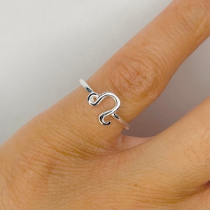 Sterling silver Leo ring, zodiac ring, astrology ring, horoscope ring, silver Leo ring, silver zodiac ring