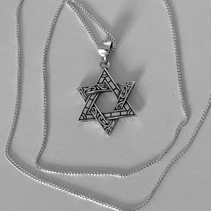 Sterling silver Star of David necklace, Star of David pendant, silver Star of David necklace, silver star necklace, star pendant