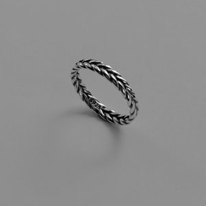 Sterling silver braided band ring, silver band, braided ring, braided band, silver braided band ring, band ring, dainty band ring