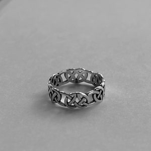 Sterling Silver Celtic Trinity Knot, Celtic Trinity Knot Band Ring ...