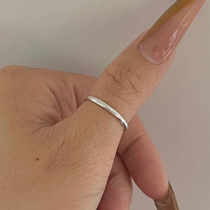 Sterling silver plain 2mm band ring, band ring, silver band ring, sterling silver band, silver midi ring, midi ring, silver toe ring