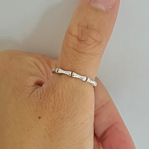 sterling silver tiny bamboo ring, dainty bamboo ring, silver bamboo ring, bamboo ring, silver ring, sterling silver ring, tiny ring