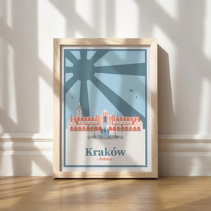Krakow Travel Print | Poland Travel Poster | Wall Art | Trendy Wall Art | Europe Travel Poster