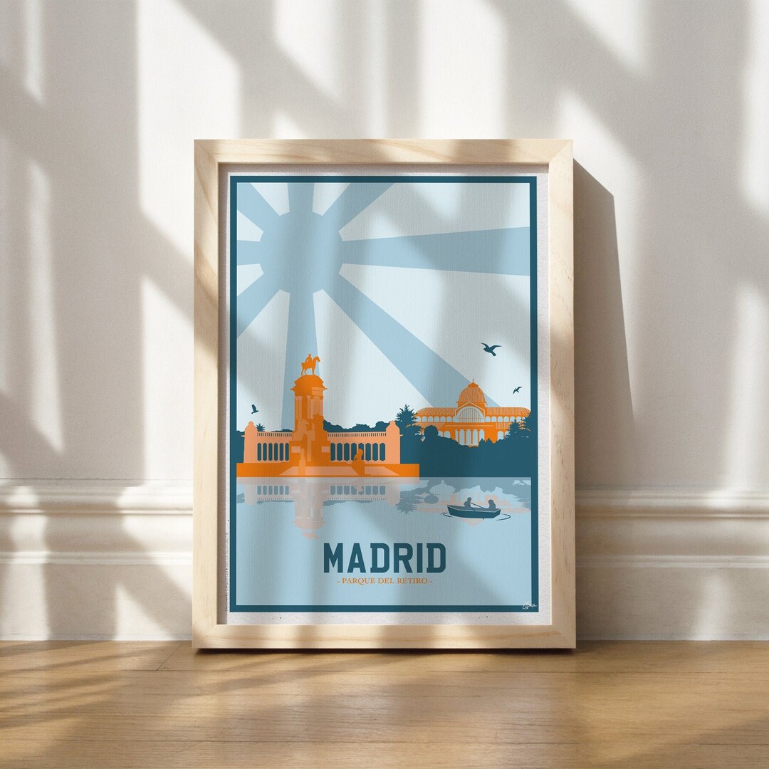 Madrid Poster | Europe Travel Poster | Retro Travel Poster | Designer ...