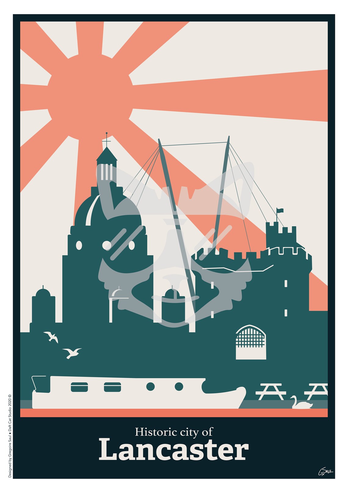 Lancaster Travel Poster Travel Prints Made in the UK Wall Etsy UK