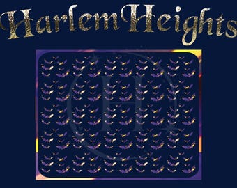 Bat Nail Art Stickers | Halloween Vinyl Decals for Press On Nails