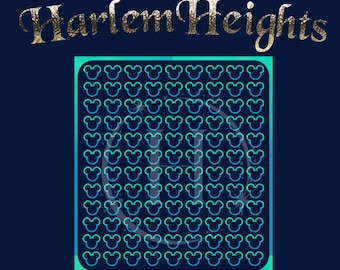 Hollow Mouse Head Nail Stickers, Nail Art Decals
