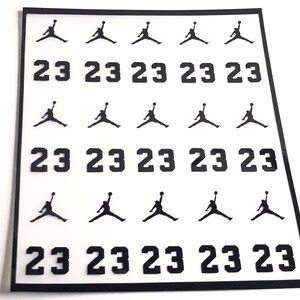 Sneaker Logo and #23  Inspired Nail Stickers  /Nail decals/Basketball