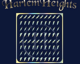 Lightning Bolt Nail Art Stickers | Vinyl Decals for Press On Nails, DIY Manicure