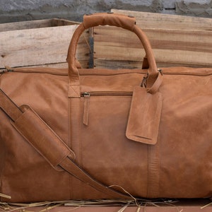 leather weekender bag full grain gift men duffel overnight bag leather duffle weekend travel gym bag with shoe compartment men fathers gift