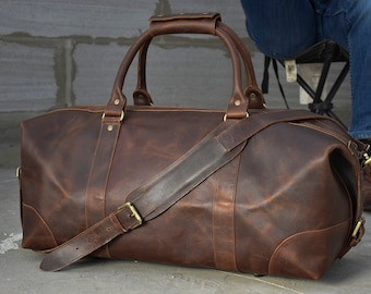 leren weekendtas duffel mannen gepersonaliseerde plunjezakken leren weekendtas heren weekendtassen reiscadeaus voor hem vader vriendje weekendtas