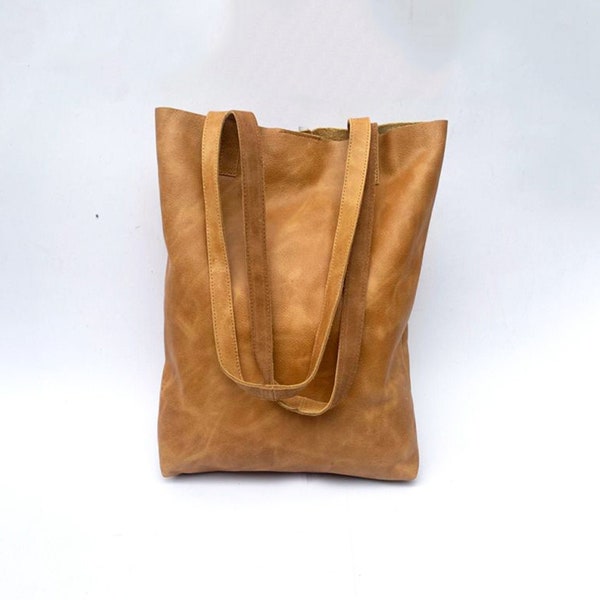 leather tote bag women handmade large work purse shopper travel handbag gift for mom 15" laptop tote for women christmas shoulder tote bag