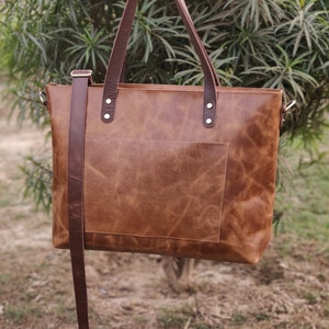 large leather tote bag for women work bag laptop bag leather purse handbag oversized shoulder bag gift for mom handmade travel teacher totes
