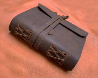 Handcrafted Leather Journal: Lined Blank Sketchbook, Full Grain Cowhide