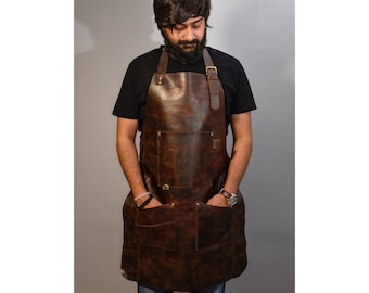 leather apron blacksmith apron for men woodworking apron custom apron gift barbecue personalize leather apron boyfriend apron chef bbq craft