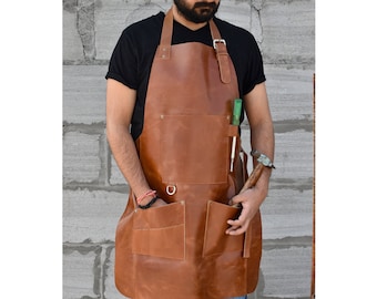leather apron for men personalized apron woodworking apron work blacksmith aprons chef apron pockets bbq butcher apron gifts for dad fathers