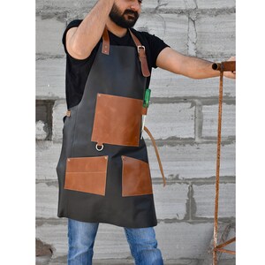 leather apron blacksmith apron for men woodworking apron custom apron with pocket Personalized aprons work grill chef kitchen Birthday gifts