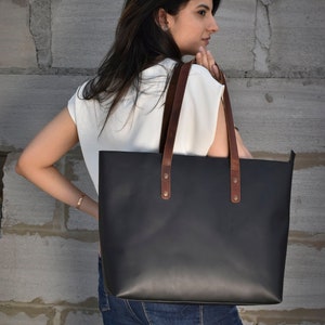 leather tote bag for women large leather shopper bag work purse gift for girlfriend wife personalized handbag handmade tote laptop shoulder